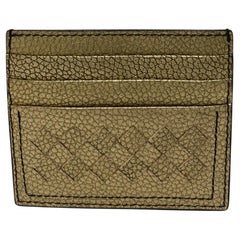 Porte-cartes Intrecciato en cuir bronze Bottega Veneta