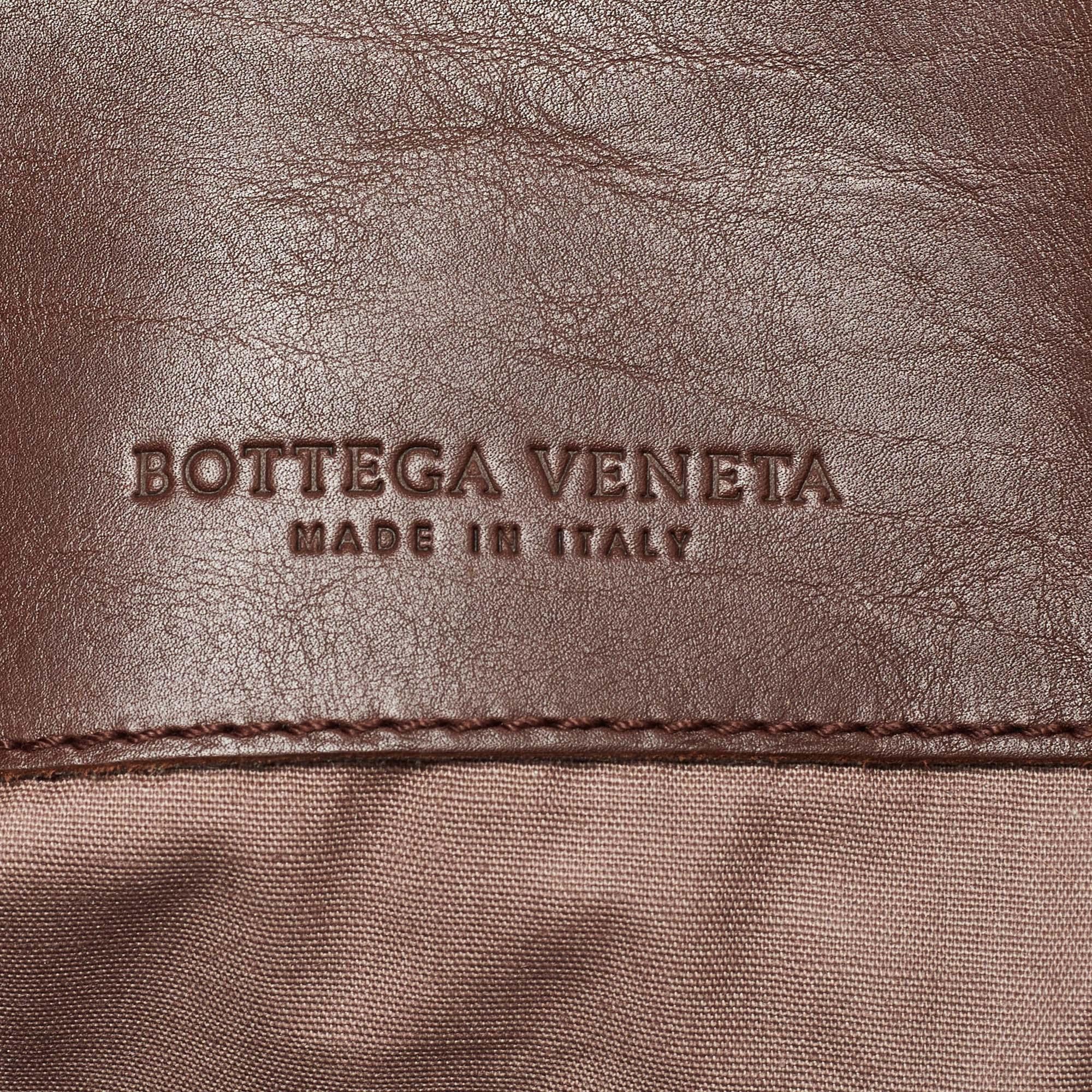 Bottega Veneta Brown/Black Intrecciato Leather Tote 4
