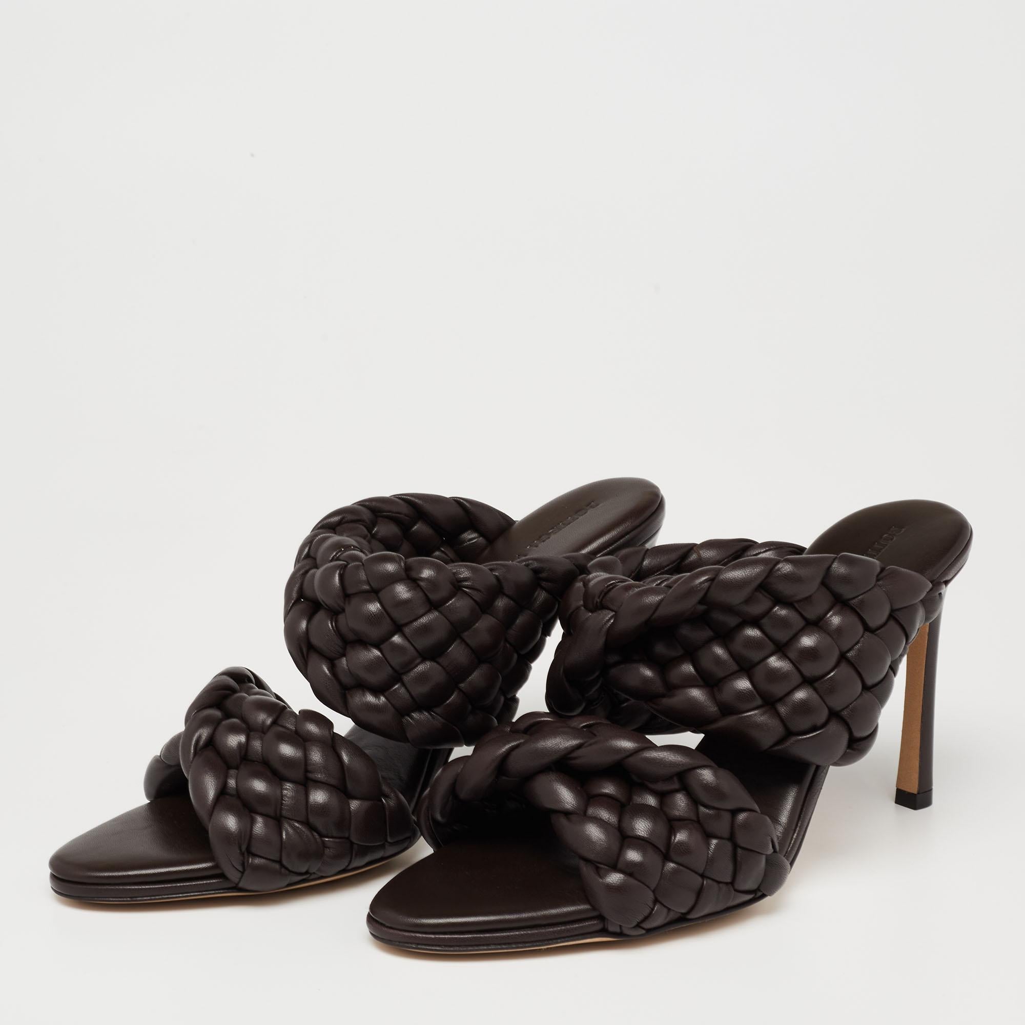 brown braided sandals