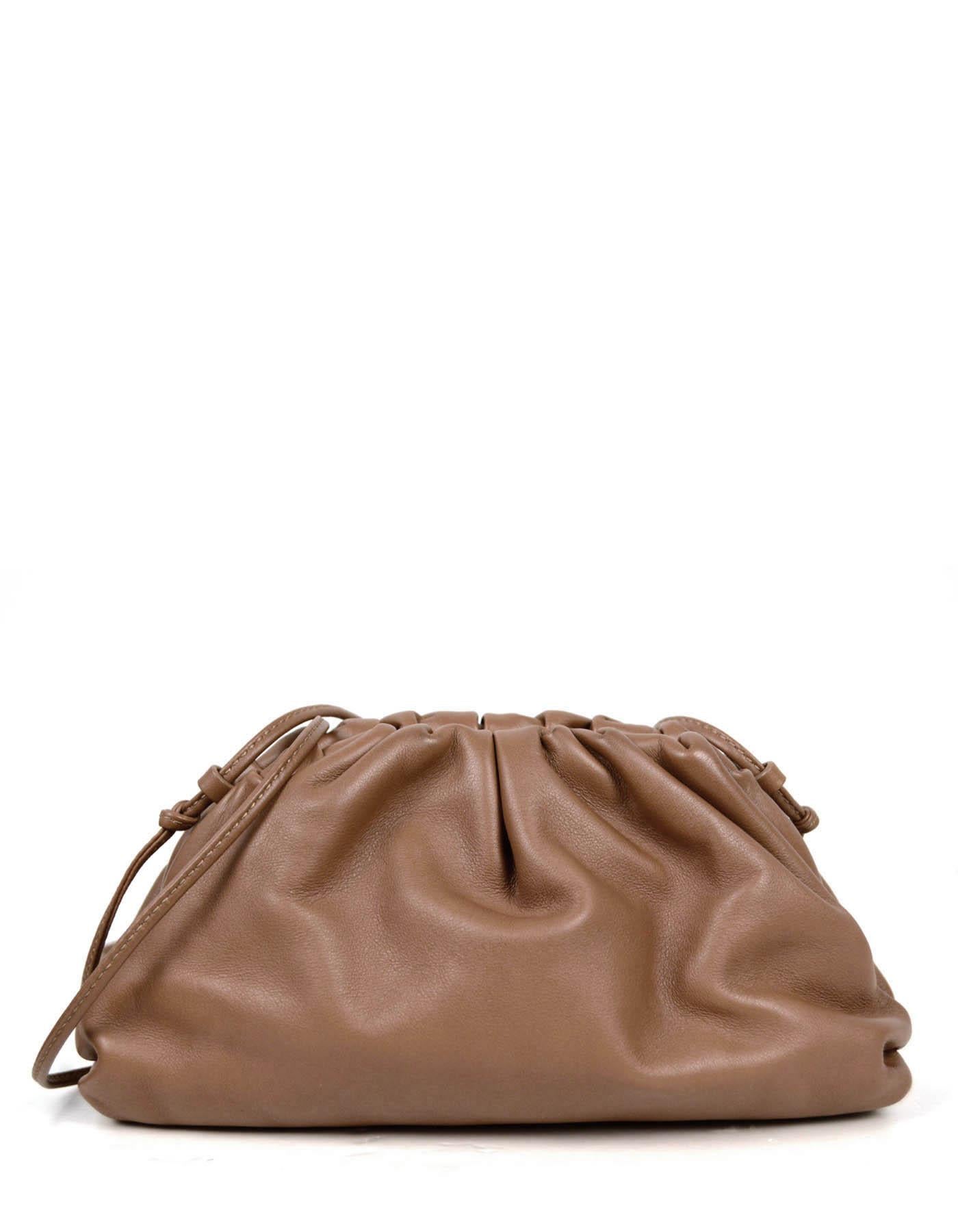 Bottega Veneta Brown Butter Leather The Mini Pouch Crossbody Bag In Excellent Condition In New York, NY