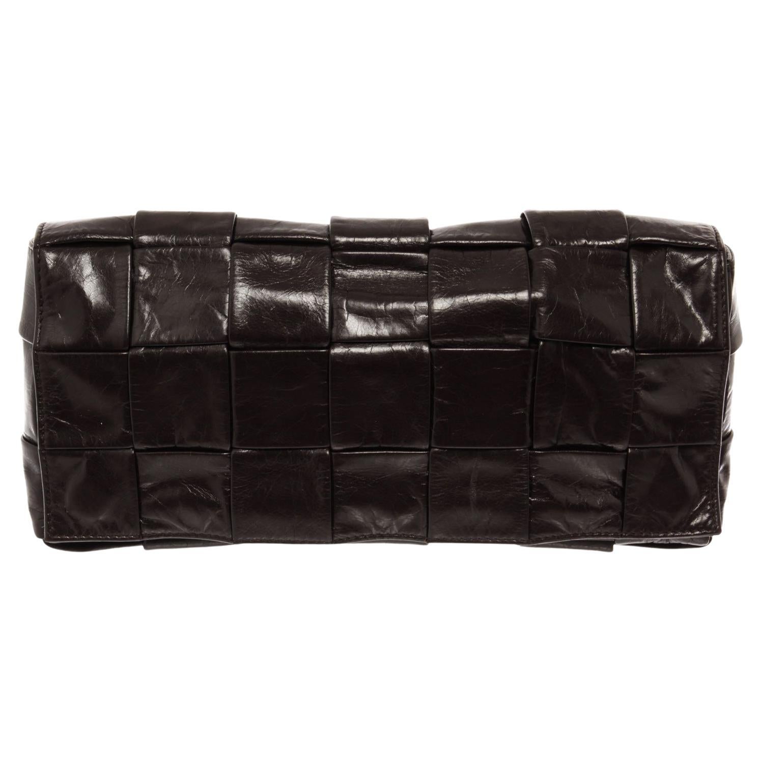 Bottega Veneta Brown Canvas Leather Cassette Braided Belt Bag