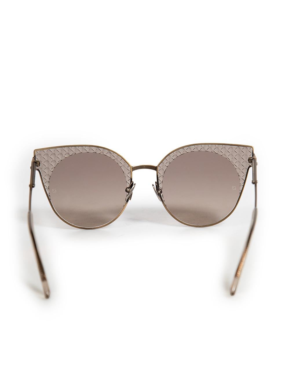 Bottega Veneta Brown Katzenaugen-Sonnenbrille (Beige)