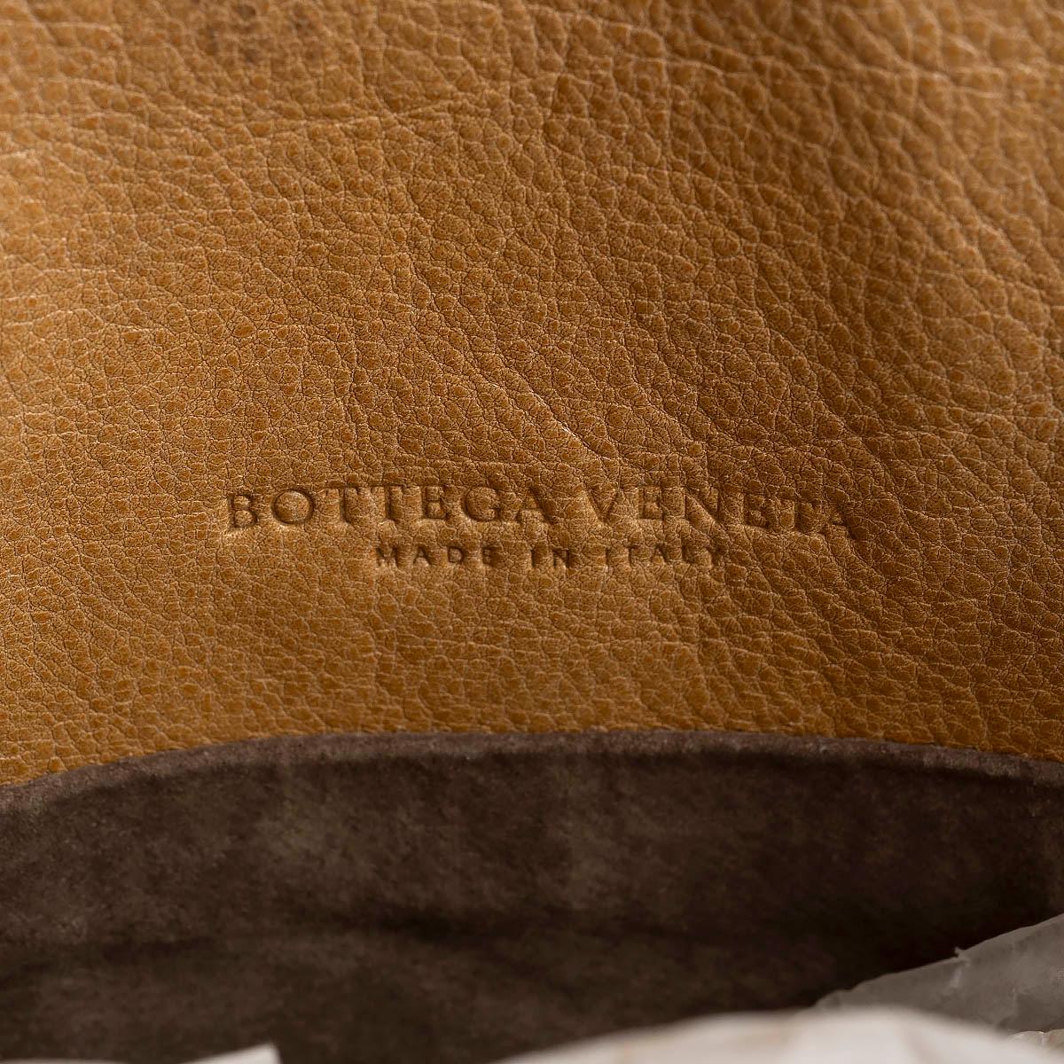 BOTTEGA VENETA brown color block leather 2010 AQUARELLO INtRECCIATO TOTE Bag For Sale 2