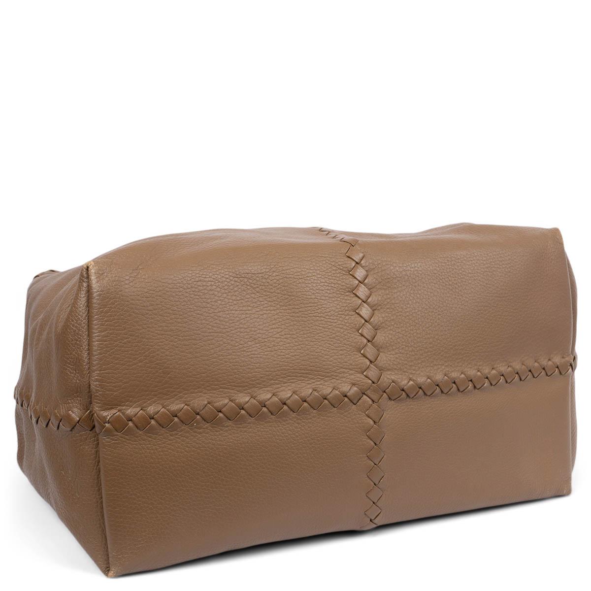 Women's BOTTEGA VENETA brown deer skin leather INTRECCIATO CERVO BRICK Bag For Sale