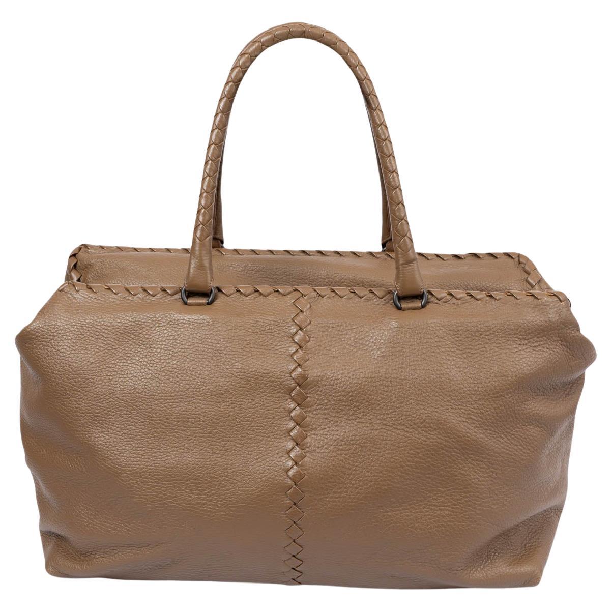 BOTTEGA VENETA brown deer skin leather INTRECCIATO CERVO BRICK Bag For Sale