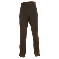 Bottega Veneta Pantaloni sportivi in maglia di cotone marrone sbiadito XXL