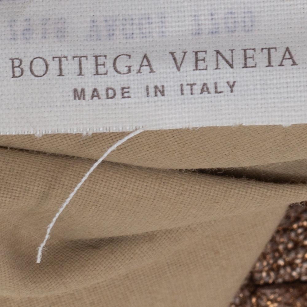 Bottega Veneta Brown/Gold Intrecciato Leather Sloane Hobo 3