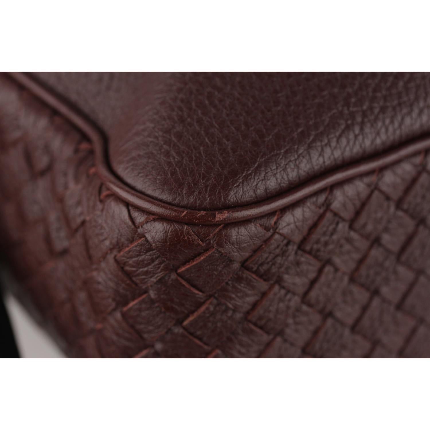 Bottega Veneta Brown Grained Leather Messenger Crossbody Bag 1