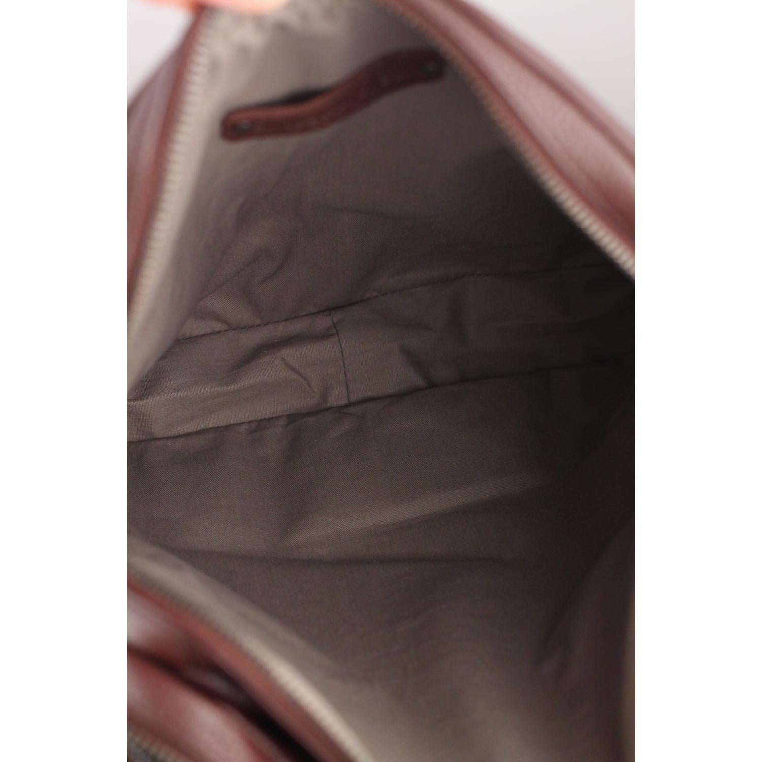 Bottega Veneta Brown Grained Leather Messenger Crossbody Bag 4
