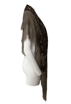 Bottega Veneta Brown & Grey Large Scarf w/ Box