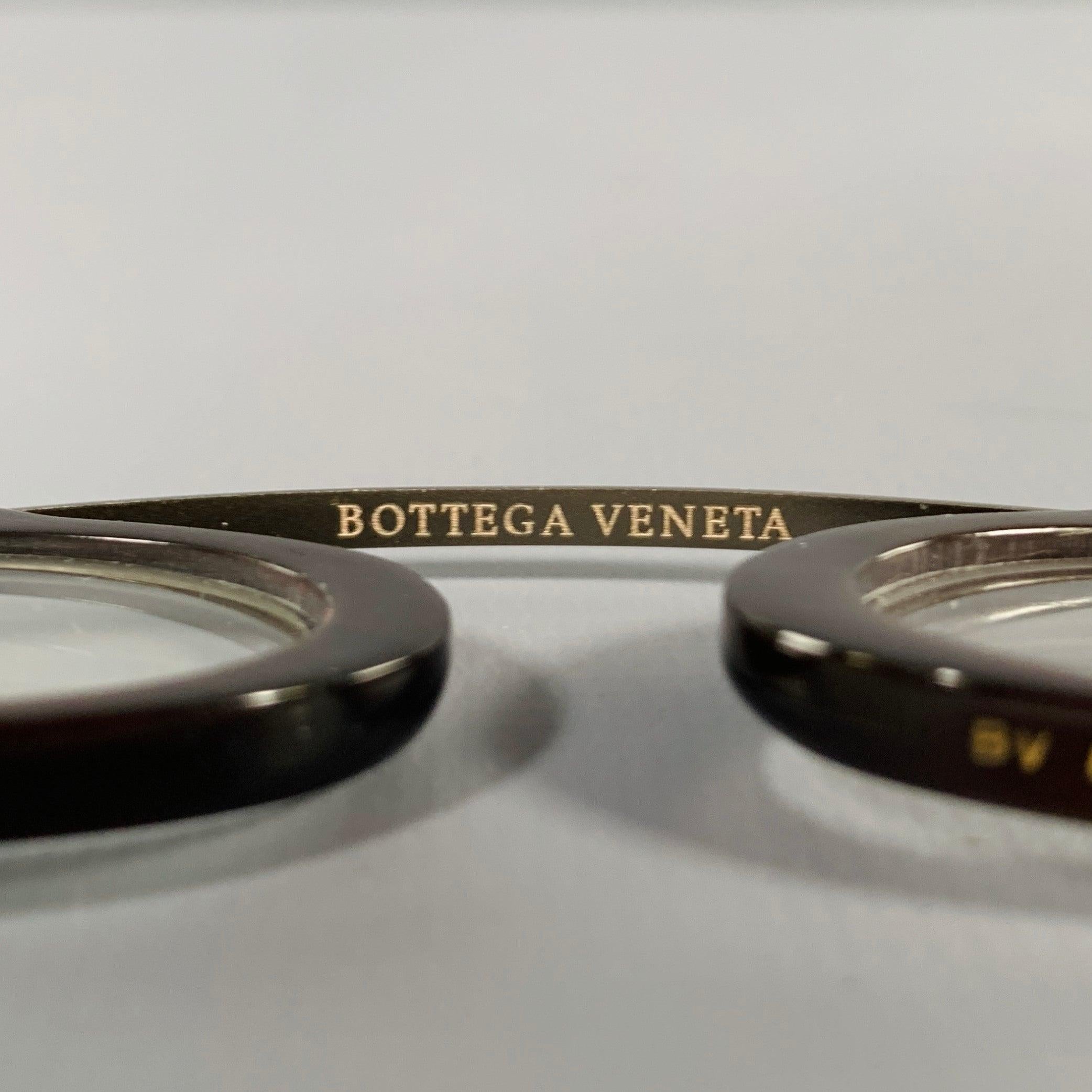 BOTTEGA VENETA Brown Horn Monocle Eyewear In Good Condition In San Francisco, CA