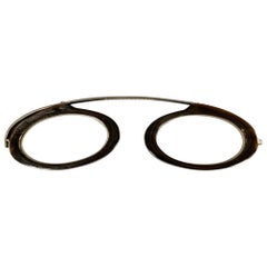 BOTTEGA VENETA Brown Horn Monocle Eyewear