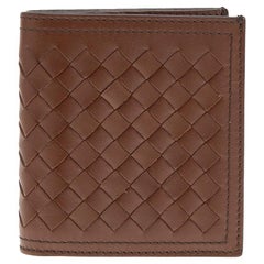 Bottega Veneta Brown Intrecciato Leather Bifold Wallet