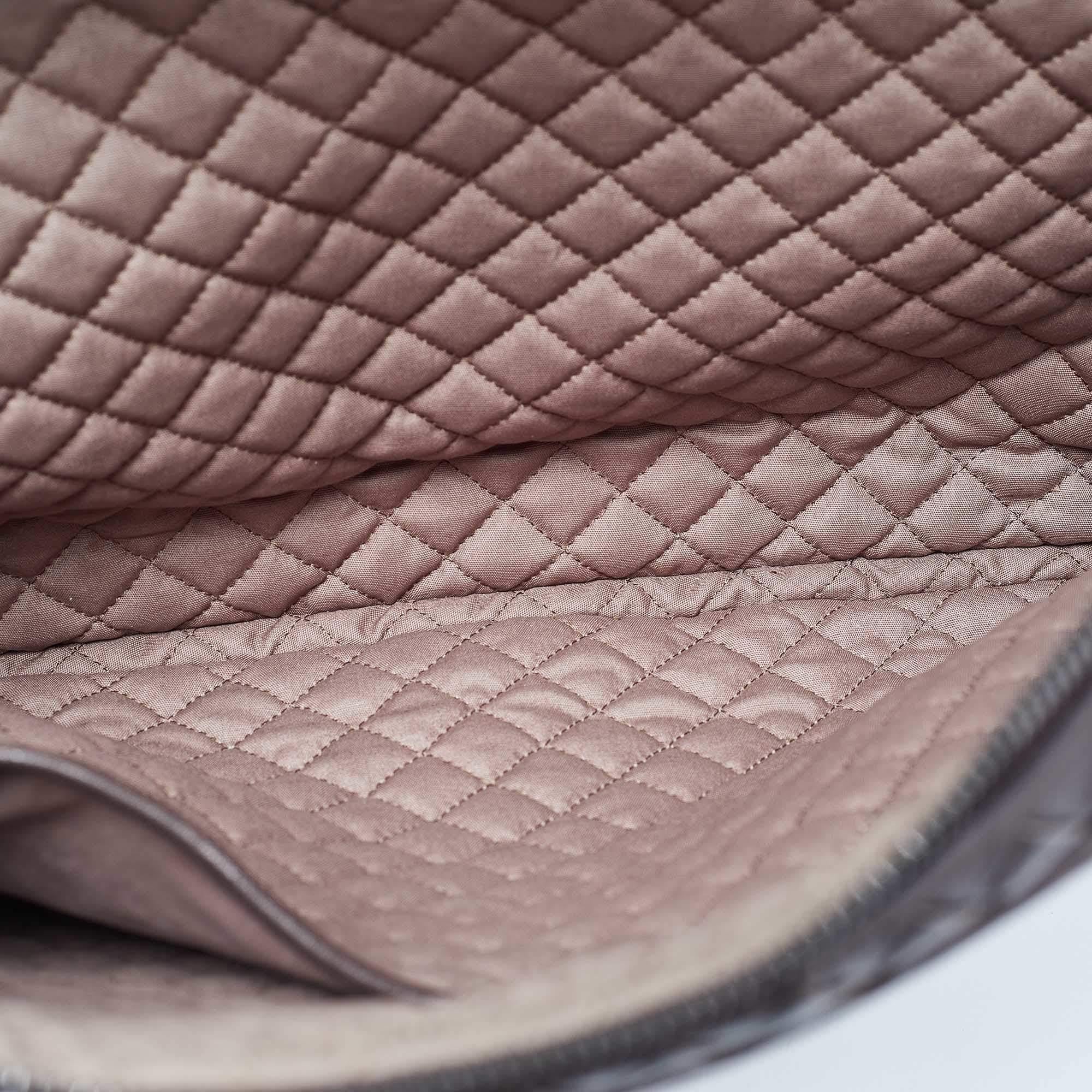 Bottega Veneta Brown Intrecciato Leather Briefcase In Good Condition In Dubai, Al Qouz 2