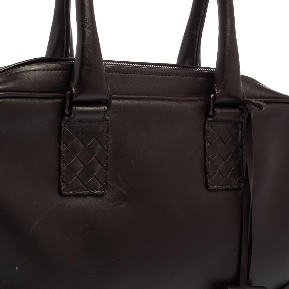 Bottega Veneta Brown Intrecciato Leather Briefcase 1