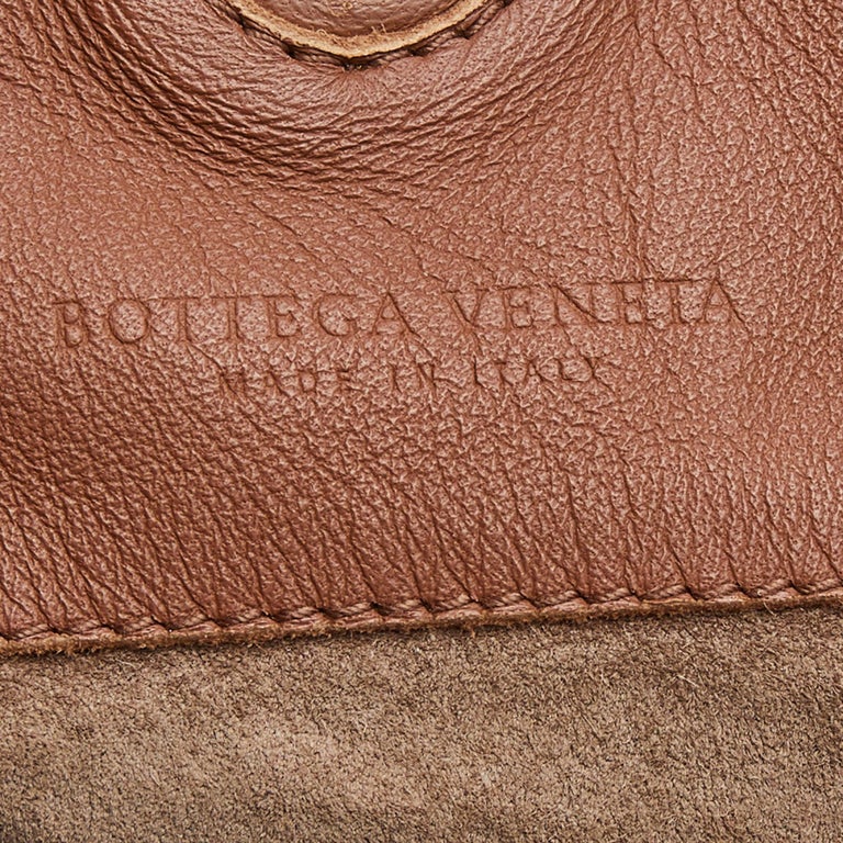 Bottega Veneta Brown Intrecciato Leather Campana Hobo For Sale 6