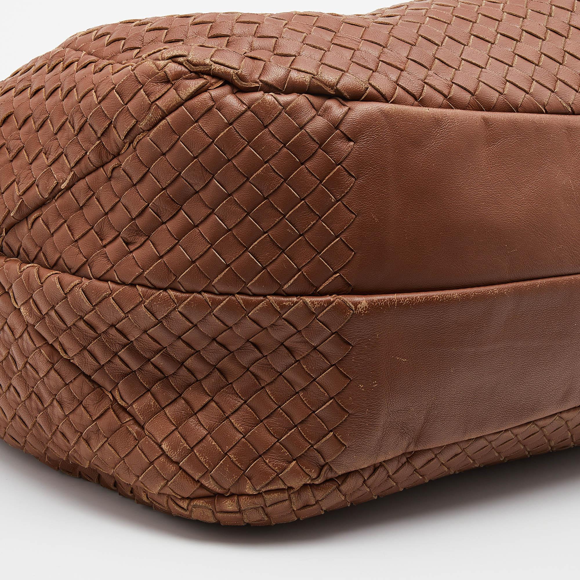 Bottega Veneta Brown Intrecciato Leather Campana Hobo 3
