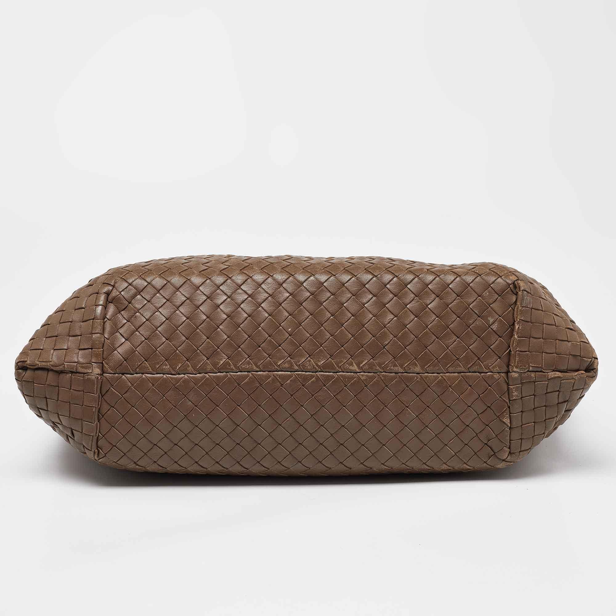 Bottega Veneta Brown Intrecciato Leather Capri Tote 2