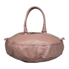 Bottega Veneta Brown Intrecciato Leather Curvo Bowling Bag