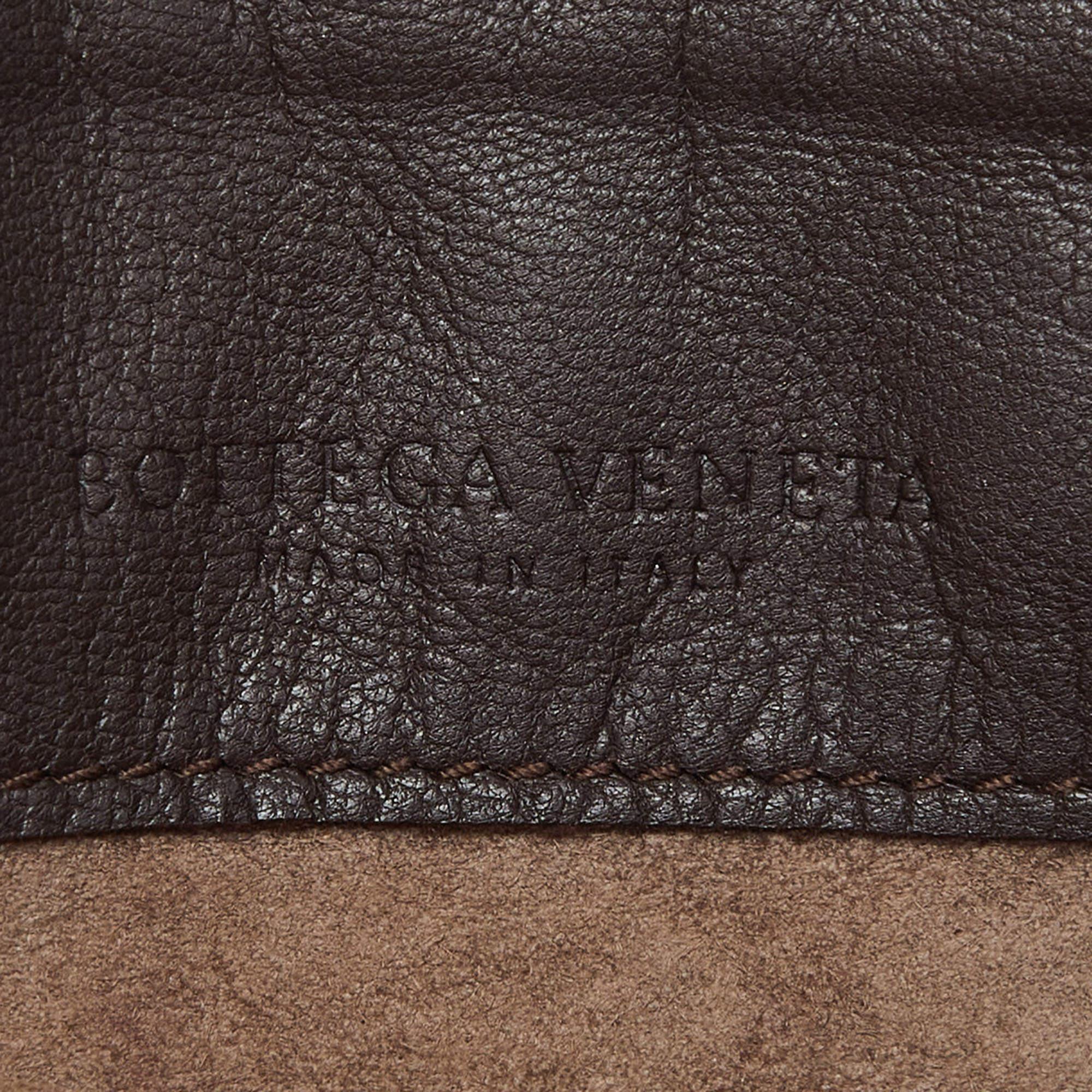 Bottega Veneta Brown Intrecciato Leather Flap Chain Crossbody Bag 8