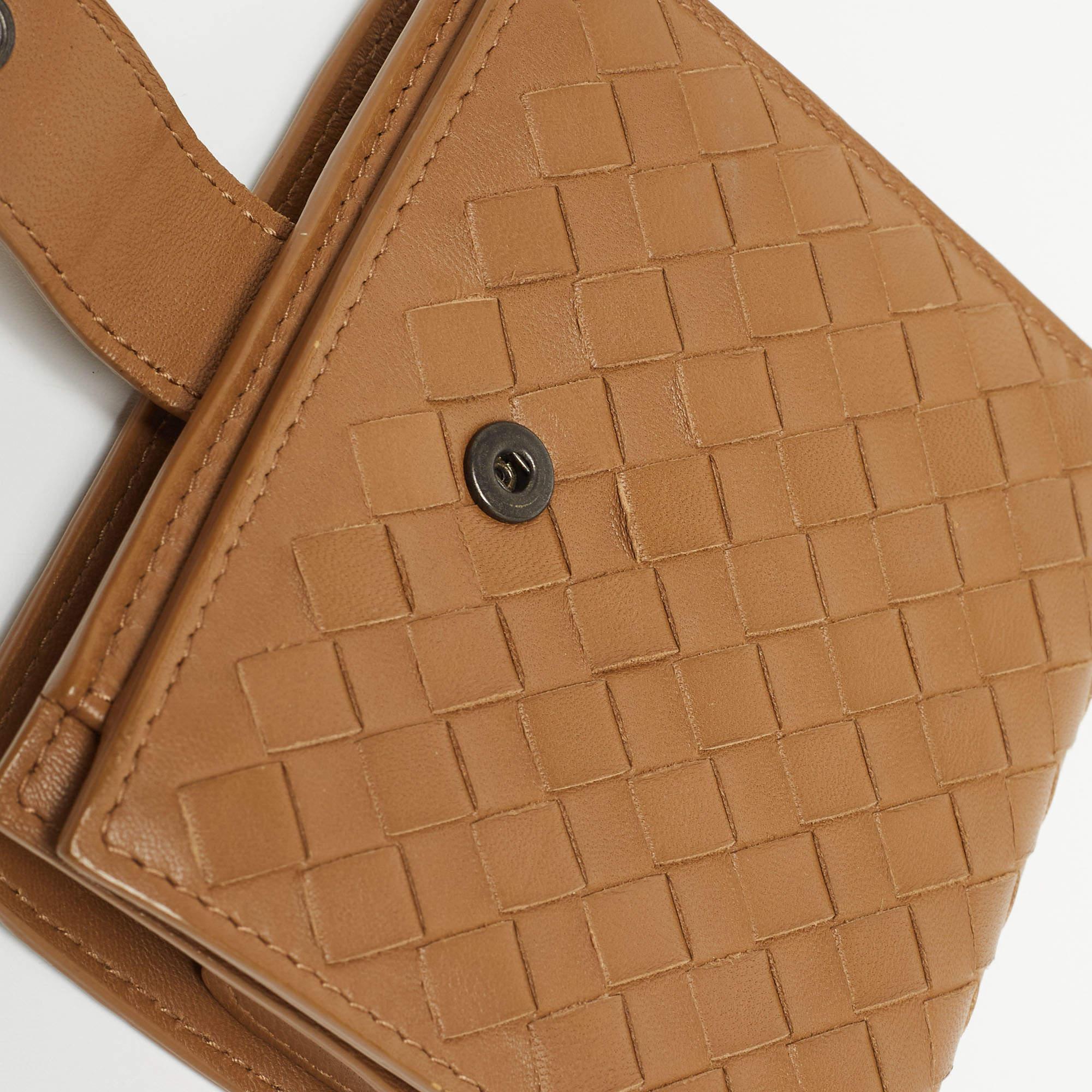 Bottega Veneta Brown Intrecciato Leather French Wallet 6