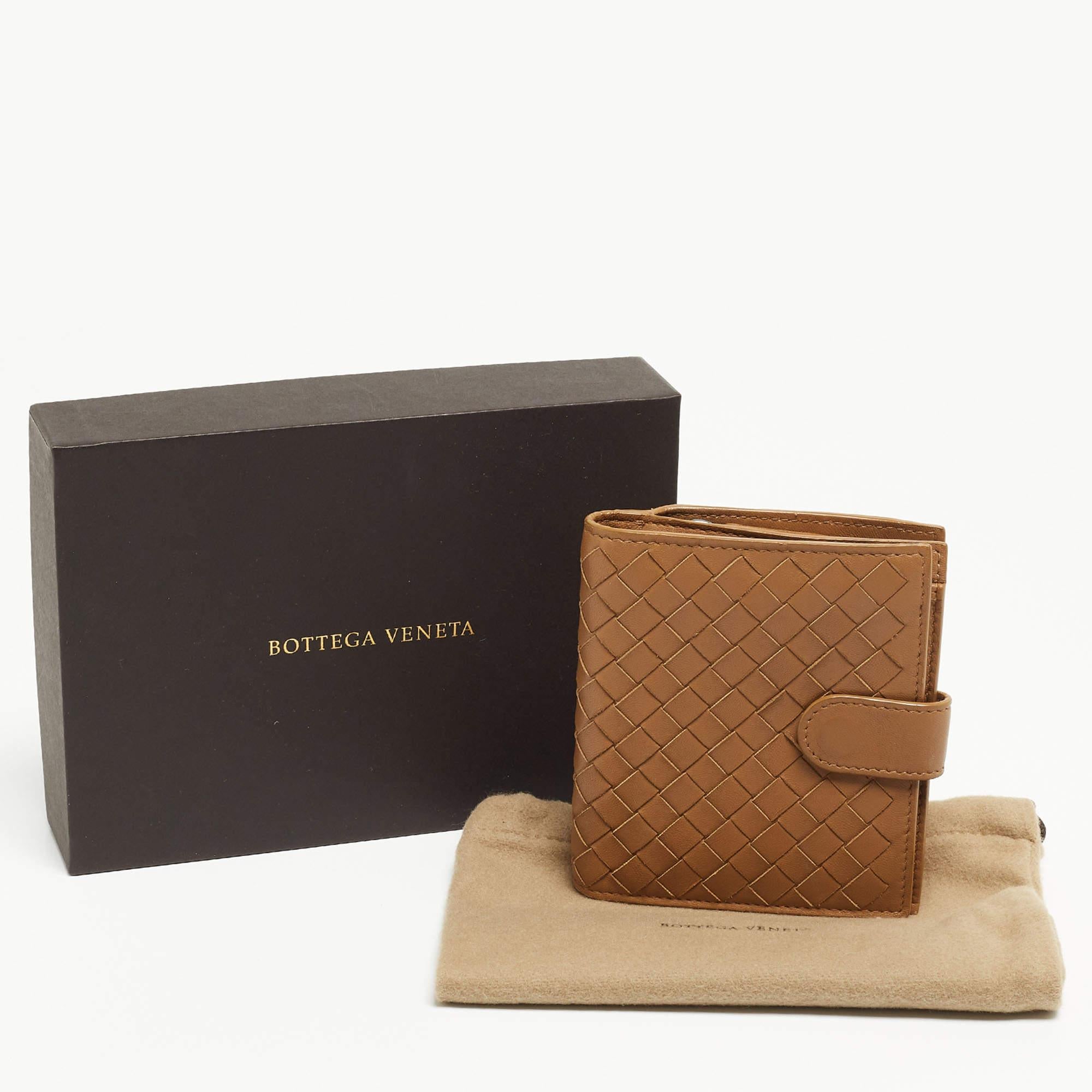 Bottega Veneta Brown Intrecciato Leather French Wallet 11