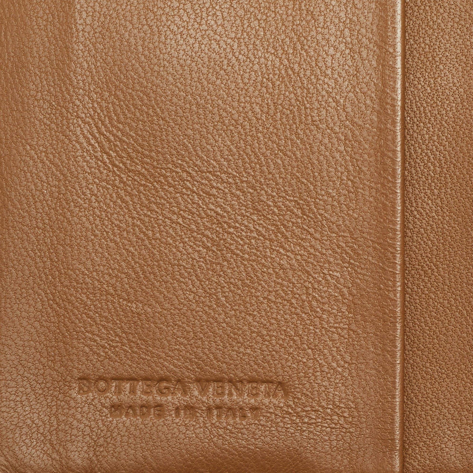 Bottega Veneta Brown Intrecciato Leather French Wallet 2