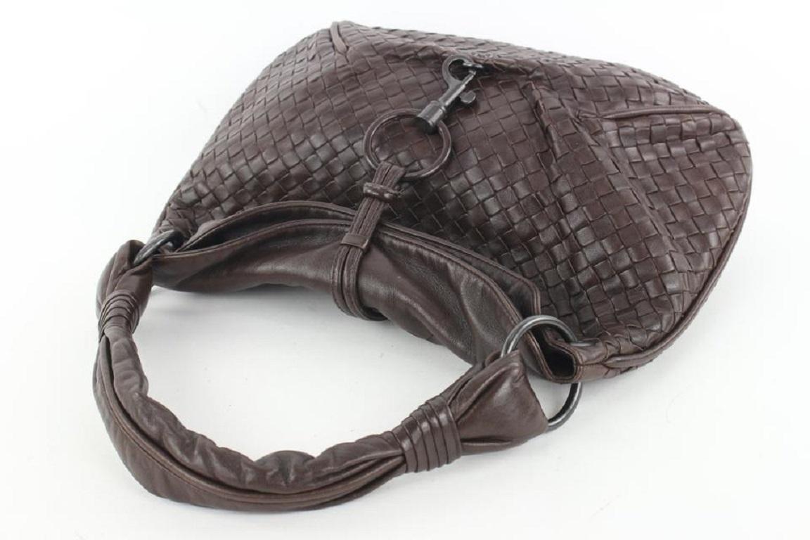 Bottega Veneta Brown Intrecciato Leather Hobo Bag 269bot512 1