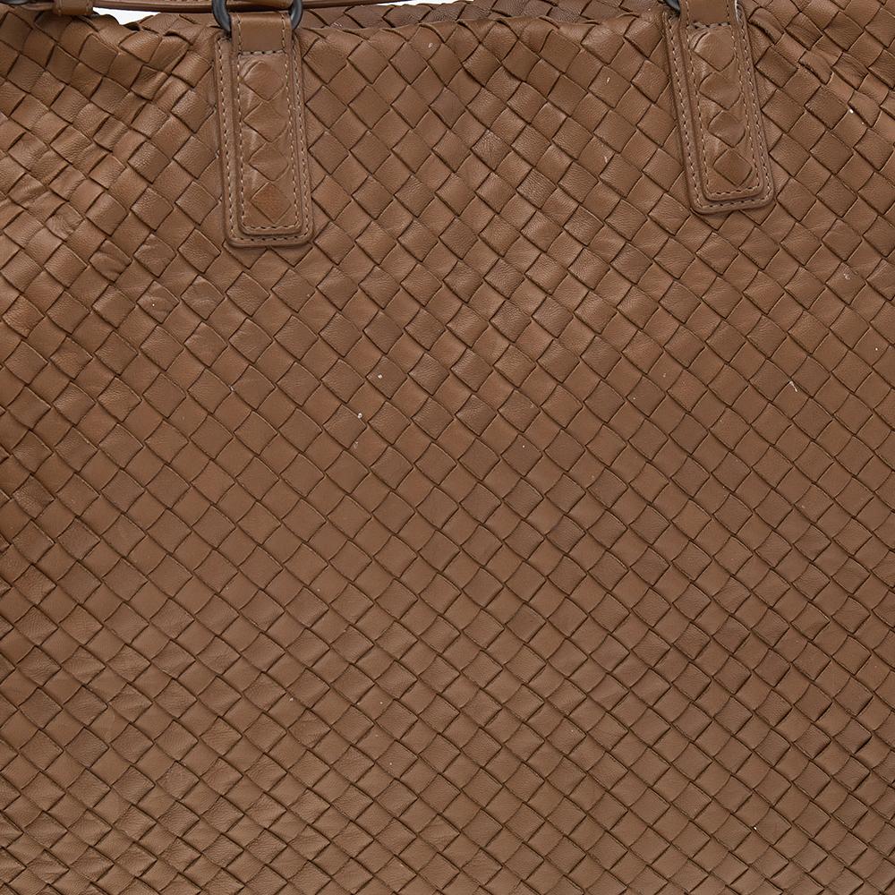 Women's Bottega Veneta Brown Intrecciato Leather Large Convertible Tote