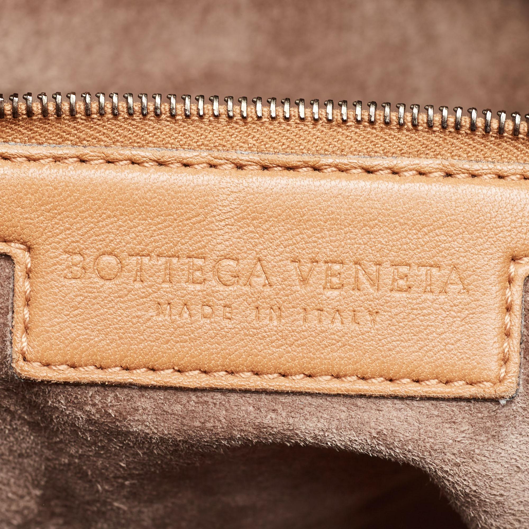 Women's Bottega Veneta Brown Intrecciato Leather Large Natte Hobo