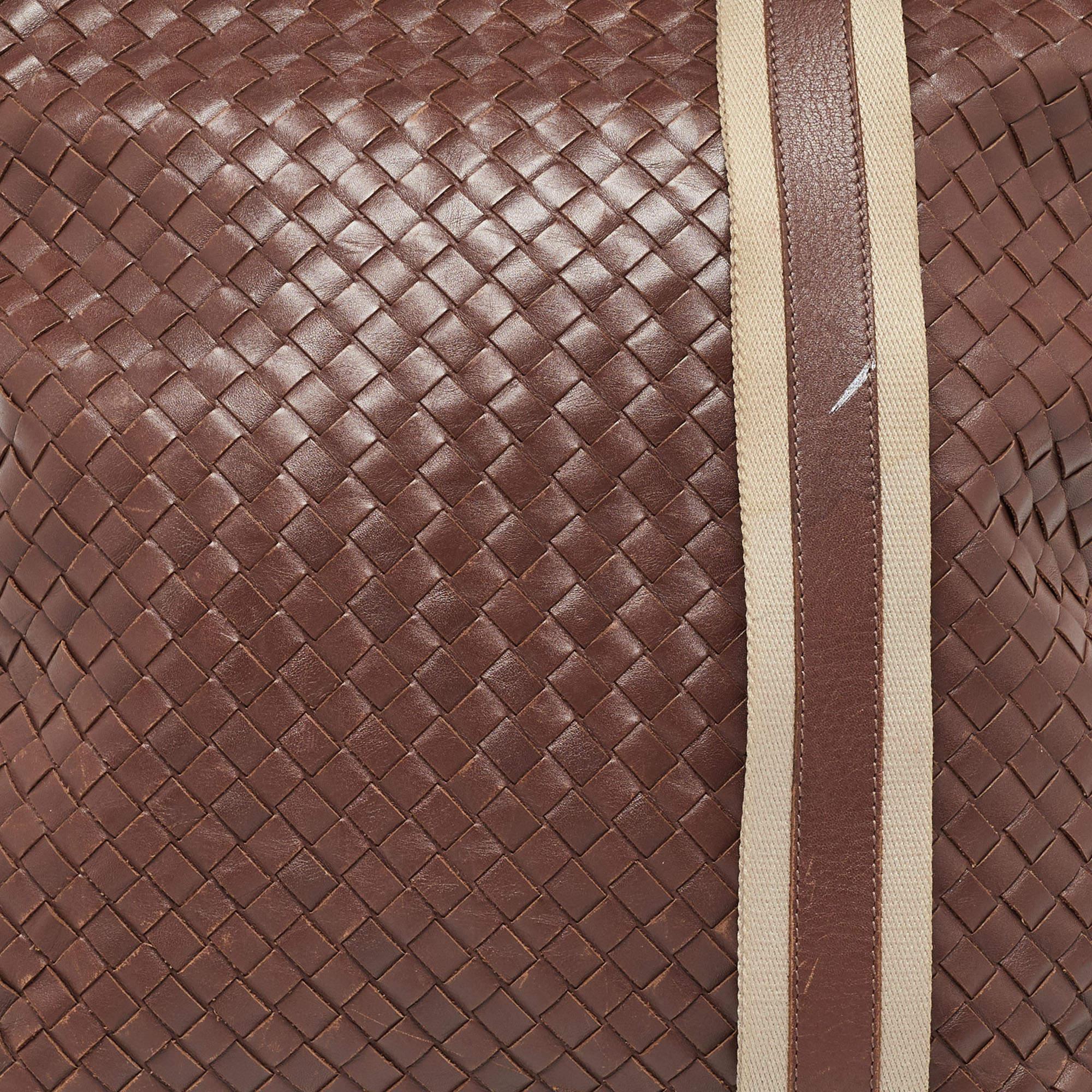 Bottega Veneta Brown Intrecciato Leather Messenger Bag 7