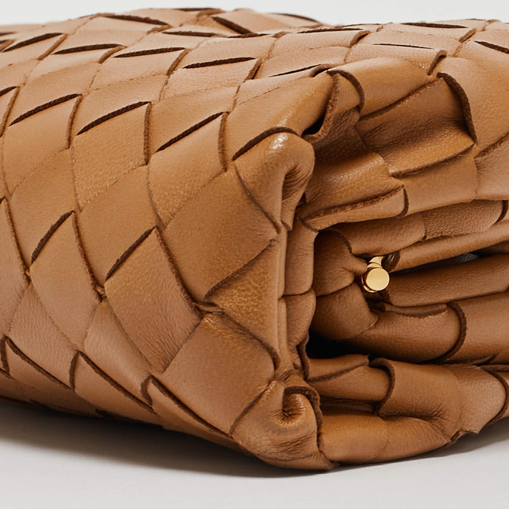 Bottega Veneta Brown Intrecciato Leather Mini The Pouch Bag 1