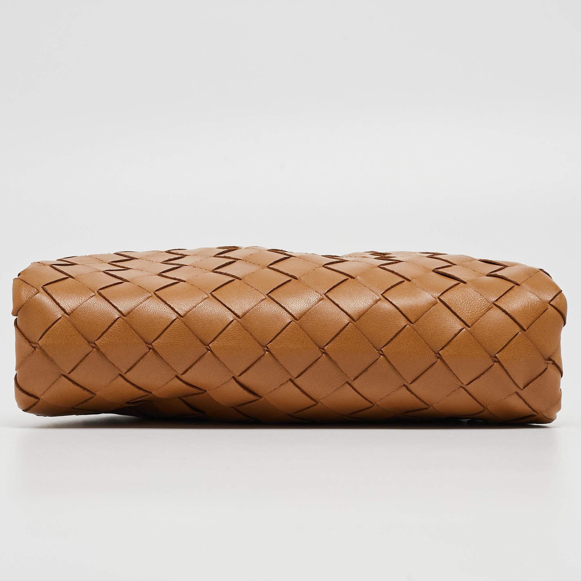 Bottega Veneta Brown Intrecciato Leather Mini The Pouch Bag 3