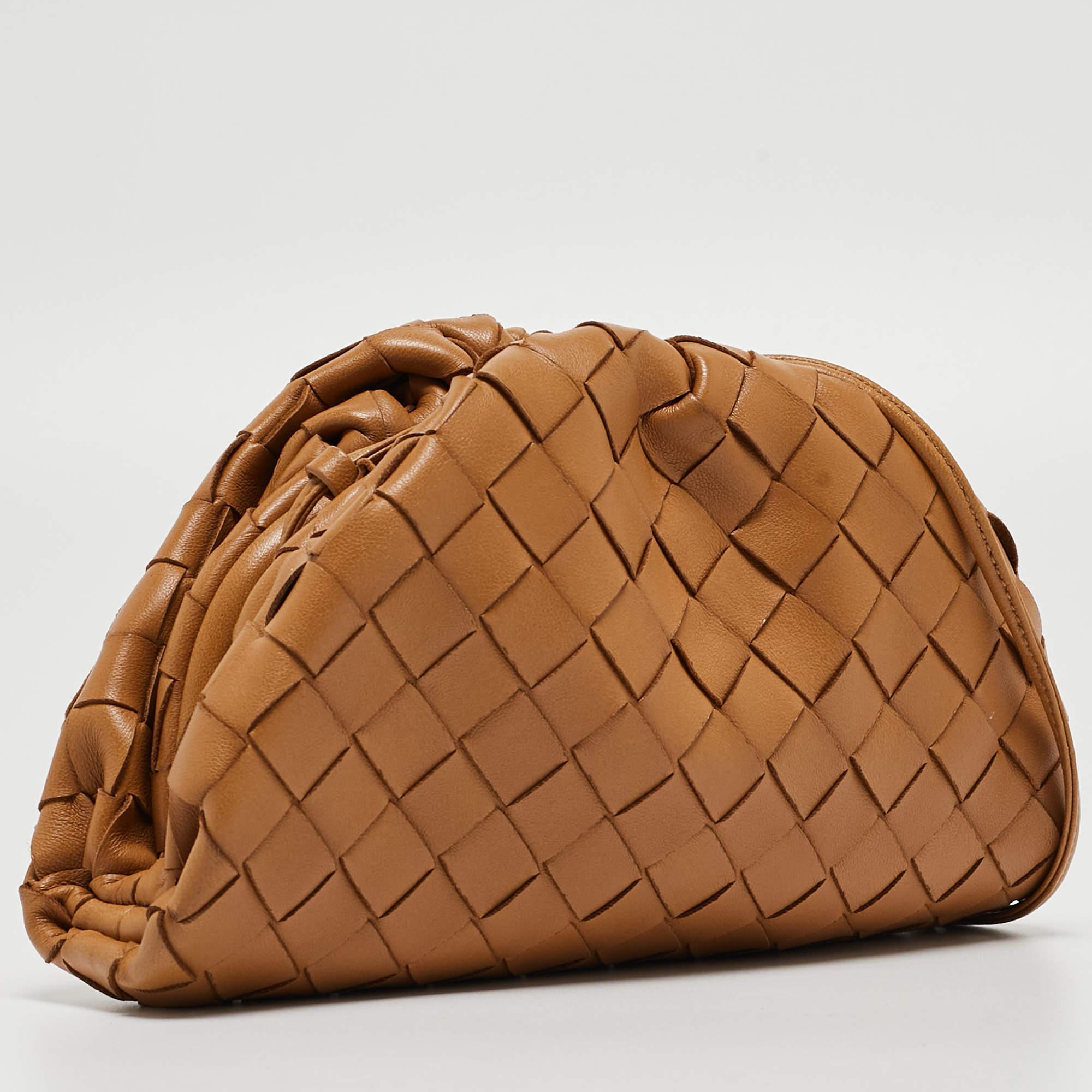 Bottega Veneta Brown Intrecciato Leather Mini The Pouch Bag 4