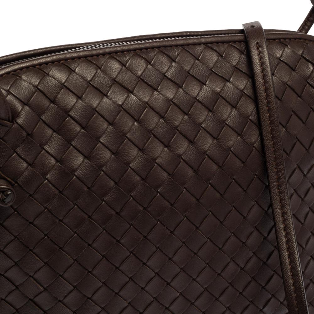 Bottega Veneta Brown Intrecciato Leather Nodini Crossbody Bag 5