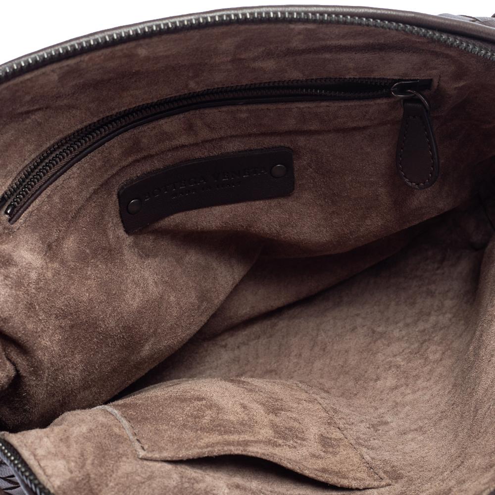 Bottega Veneta Brown Intrecciato Leather Nodini Crossbody Bag 1