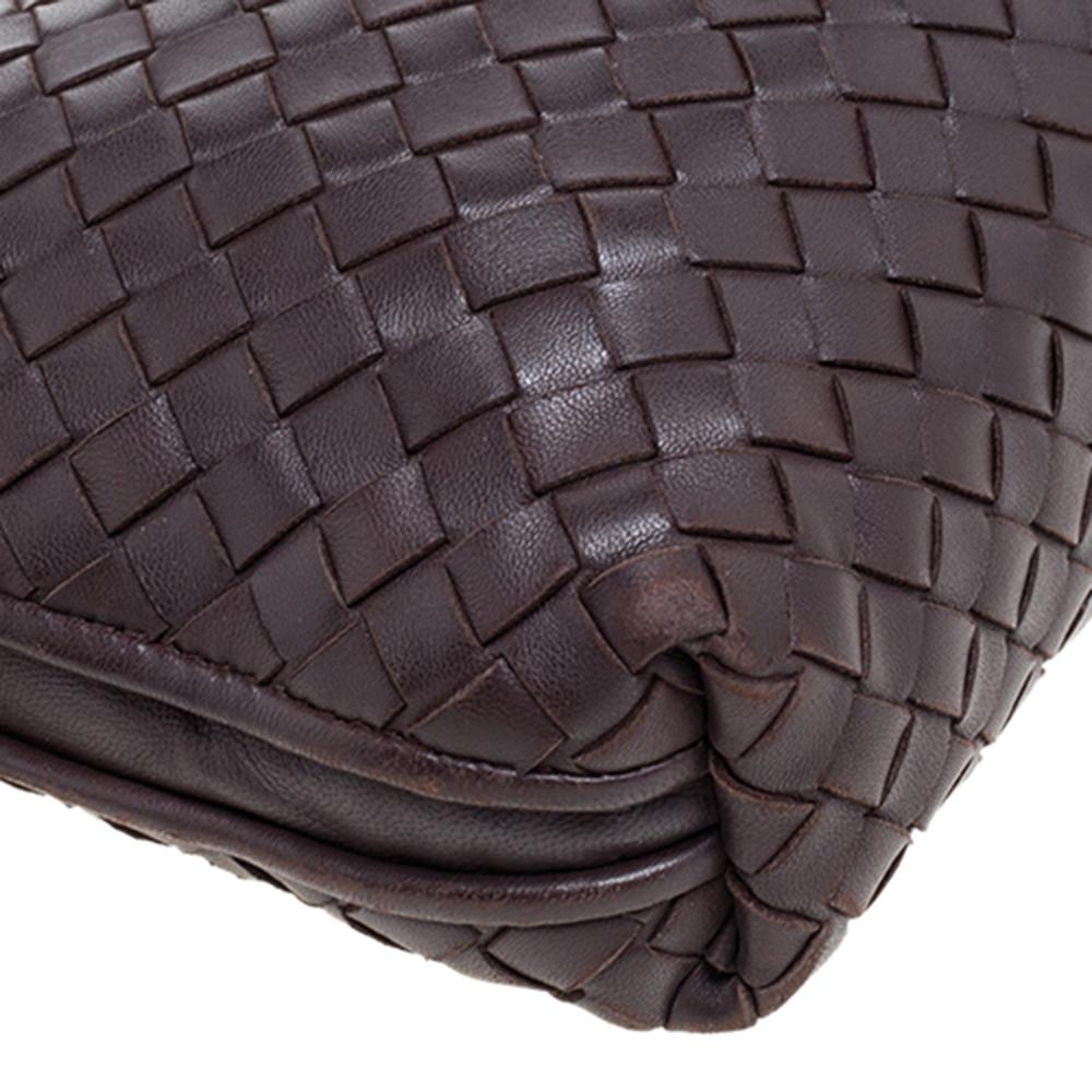 Bottega Veneta Brown Intrecciato Leather Nodini Crossbody Bag 3