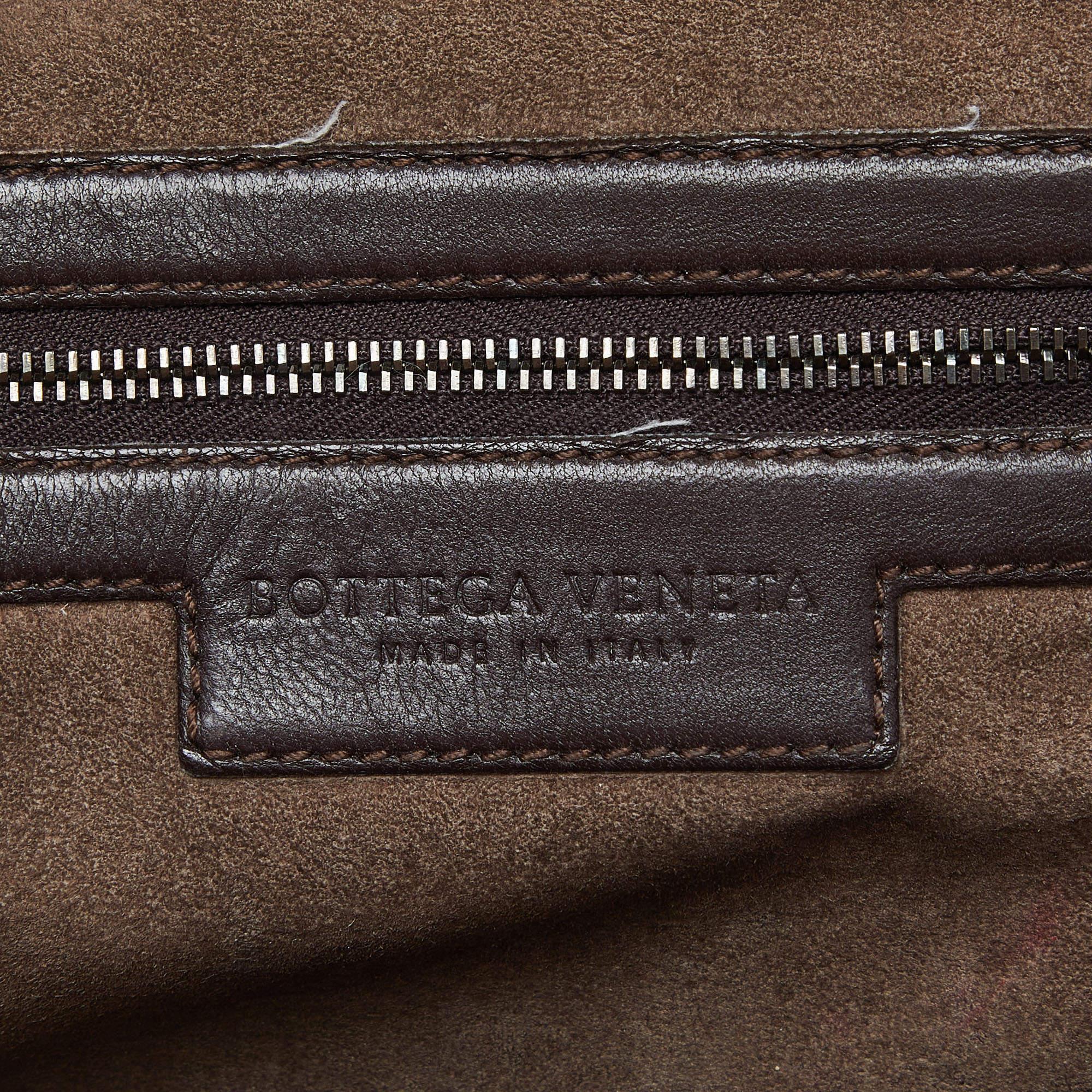 Bottega Veneta Brown Intrecciato Leather Nodini Crossbody Bag For Sale 5