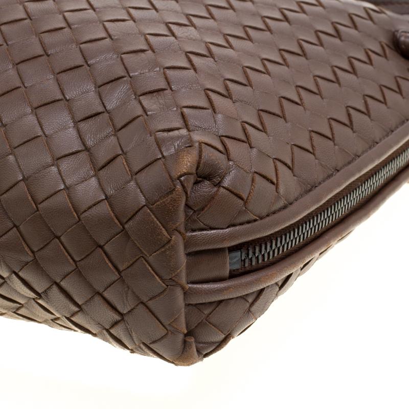 Bottega Veneta Brown Intrecciato Leather Nodini Shoulder Bag 6