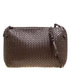 Bottega Veneta Brown Intrecciato Leather Nodini Shoulder Bag