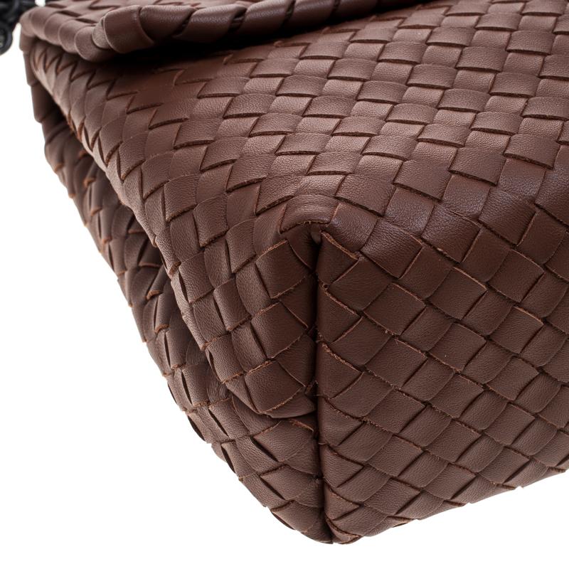 Bottega Veneta Brown Intrecciato Leather Olimpia Shoulder Bag 5