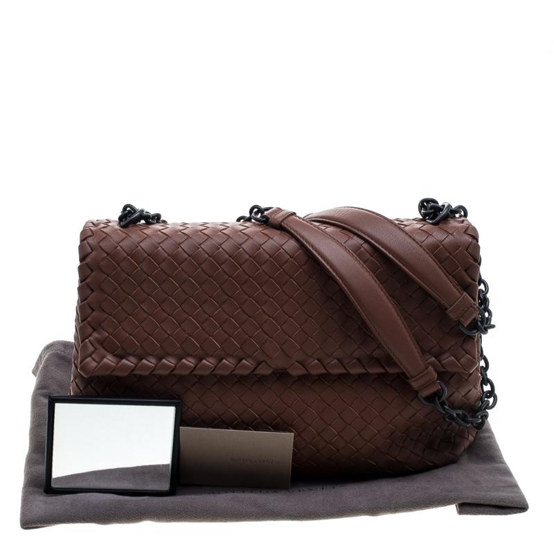 Bottega Veneta Brown Intrecciato Leather Olimpia Shoulder Bag 7