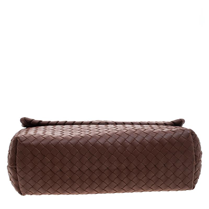 Bottega Veneta Brown Intrecciato Leather Olimpia Shoulder Bag For Sale ...