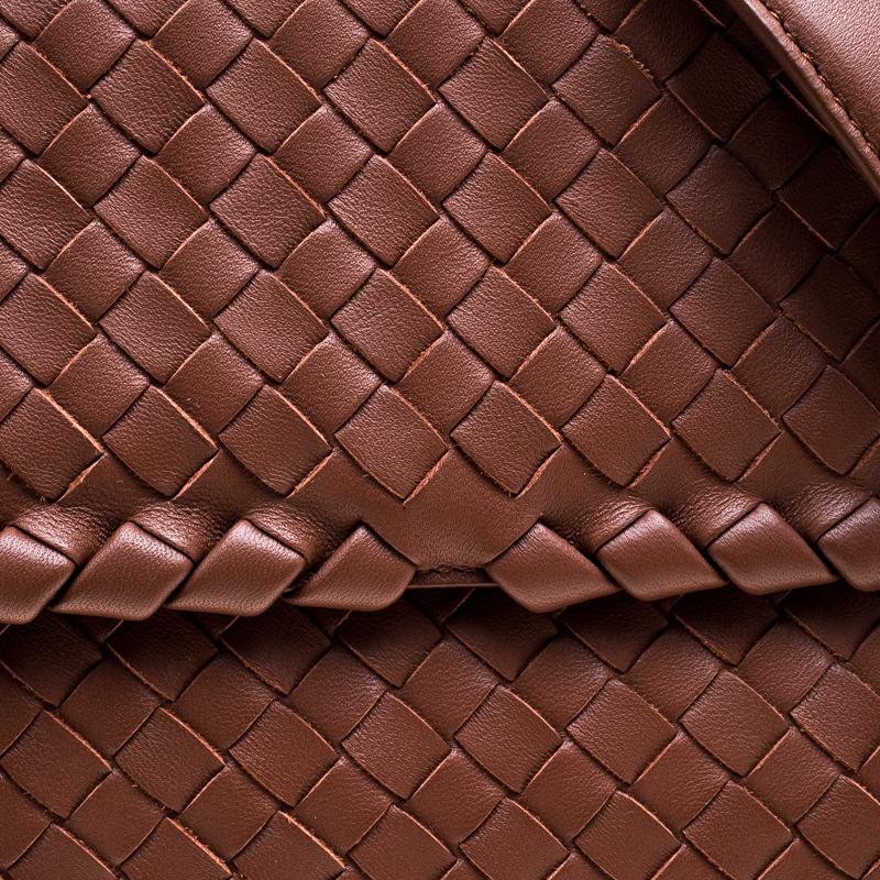 Bottega Veneta Brown Intrecciato Leather Olimpia Shoulder Bag 1