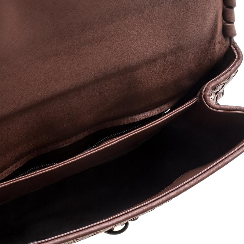 Bottega Veneta Brown Intrecciato Leather Olimpia Shoulder Bag 2