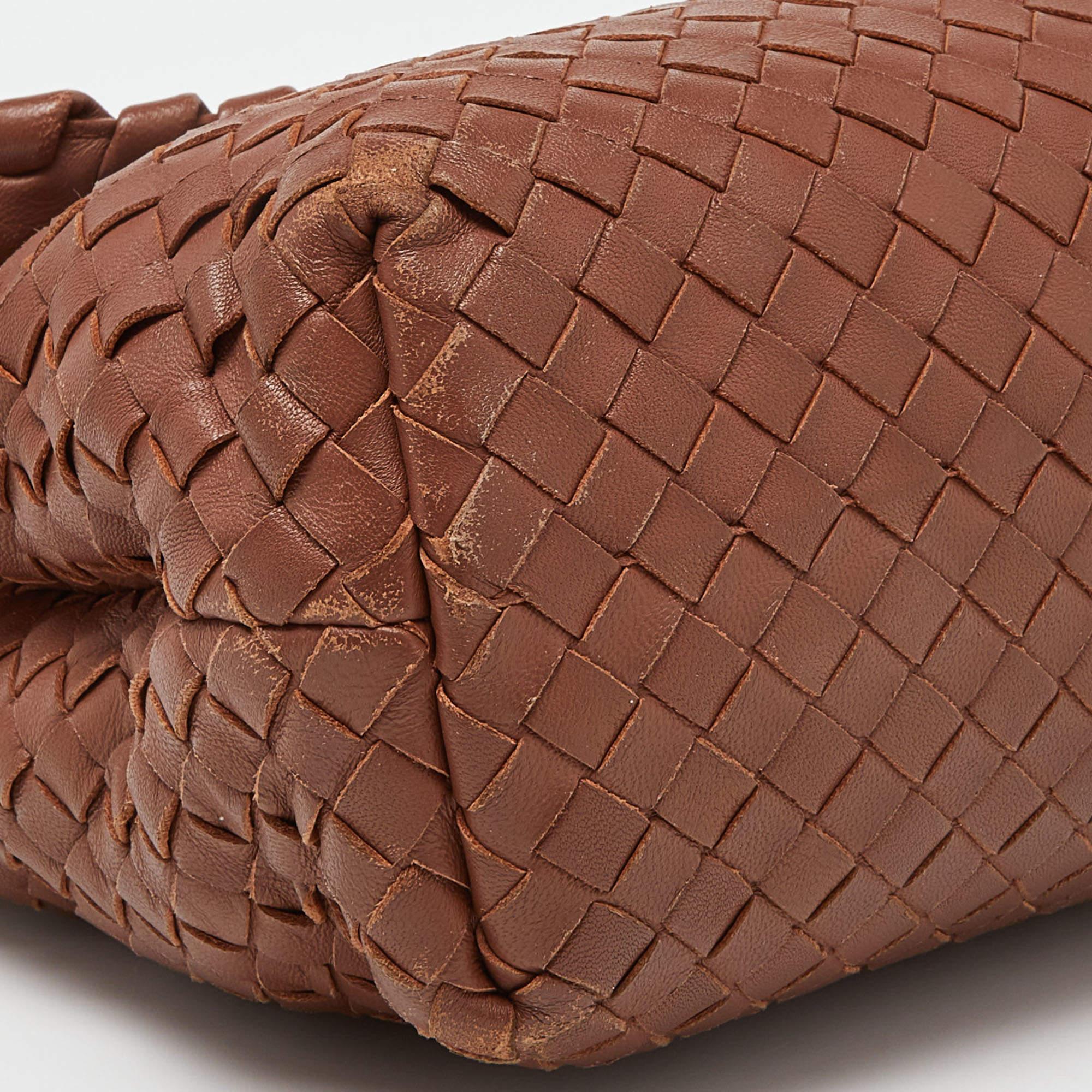 Bottega Veneta Borsa a tracolla Olimpia in pelle Intrecciato Marrone 4