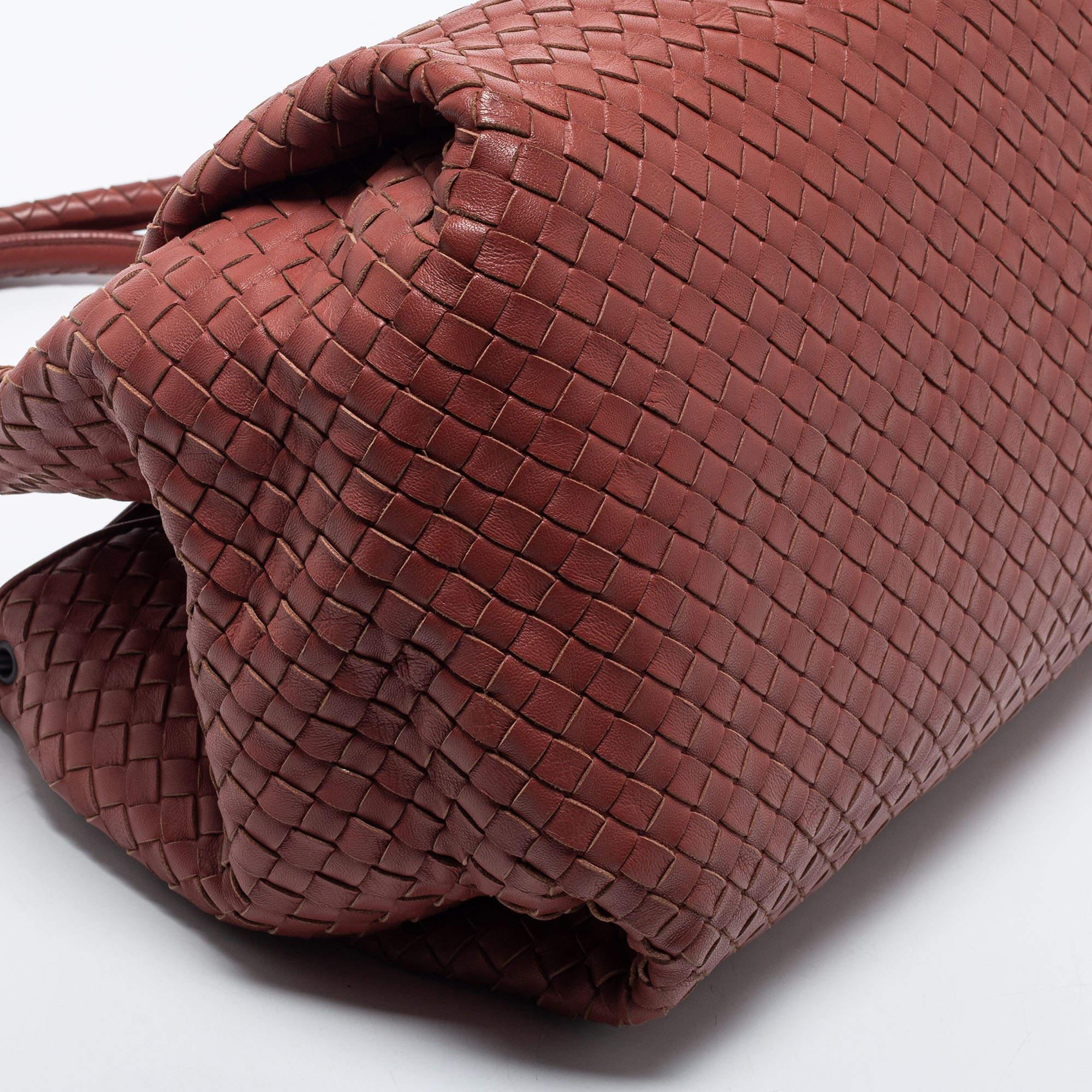 Bottega Veneta Brown Intrecciato Leather Parachute Shoulder Bag 1