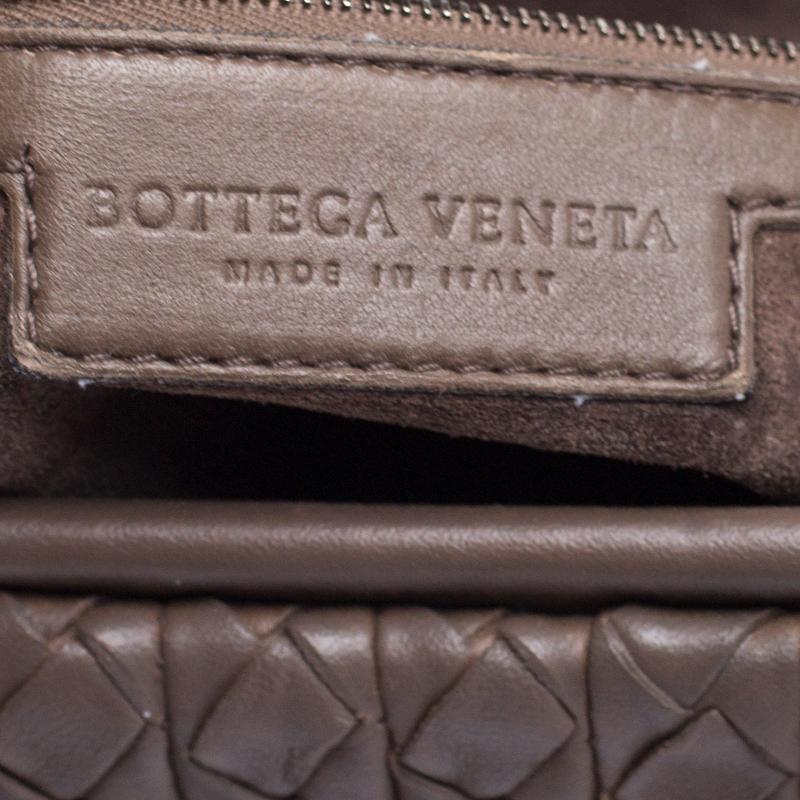 Bottega Veneta Brown Intrecciato Leather Satchel 4