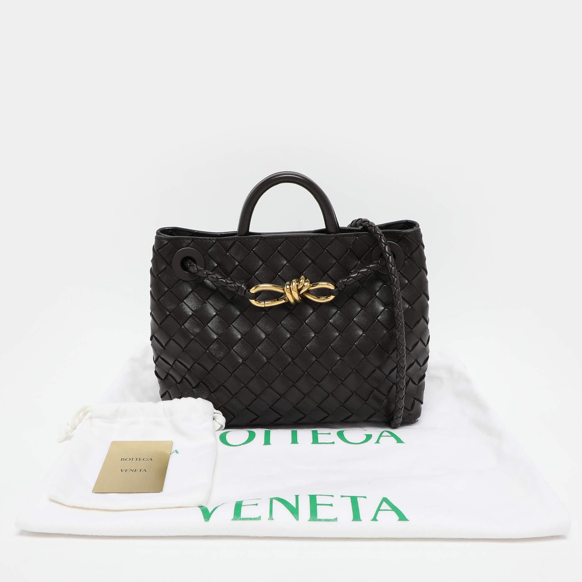 Bottega Veneta Brown Intrecciato Leather Small Andiamo Tote 4