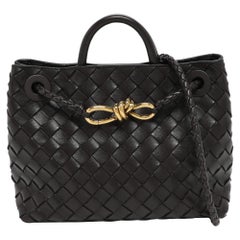 Bottega Veneta Brown Intrecciato Leather Small Andiamo Tote